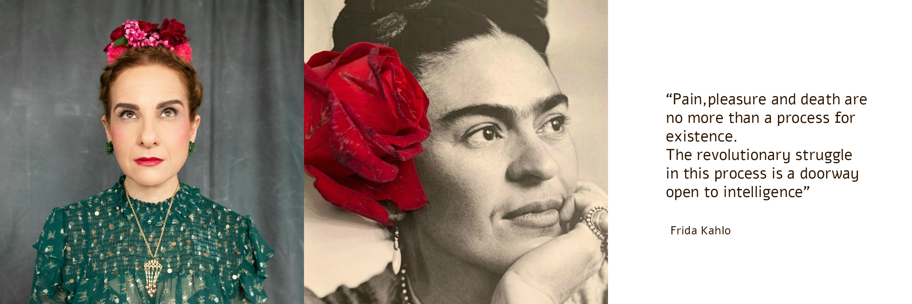 תמרי סלונים ליבס מתוך הבלוג https://tamariandme.com/ בפוסט: עיגולים של שמחה עיגולים של כאב בהשארת הציירת פרידה קאלו Frida kahlo. צילום עידו לביא (מלבד התמונה של פרידה מהספר Frida Kahlo at home), סטיילינג הילה חילו עמרני, שיער רביד פלג, איפור מילי מזרחי